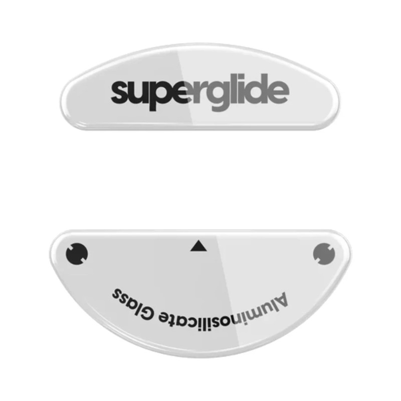 Pulsar Superglide Glass Skates For SteelSeries Aerox 3 / Aerox 9 Wireless - White - أكسسوار فأرة
